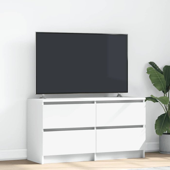 Mueble para tv madera contrachapada blanco 100x35x54 cm