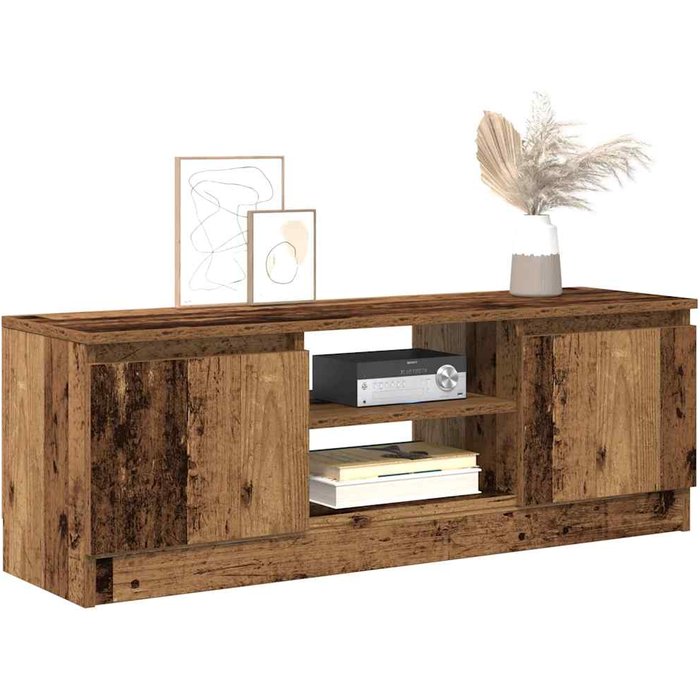 Mueble tv madera vieja 102x30x36 cm madera contrachapada