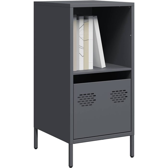 Maison exclusive - aparador de acero laminado en frío antracita 35x39x73,5 cm