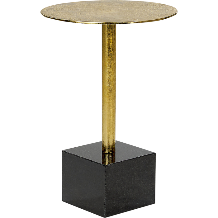Beliani mesa auxiliar colibri metal dorado