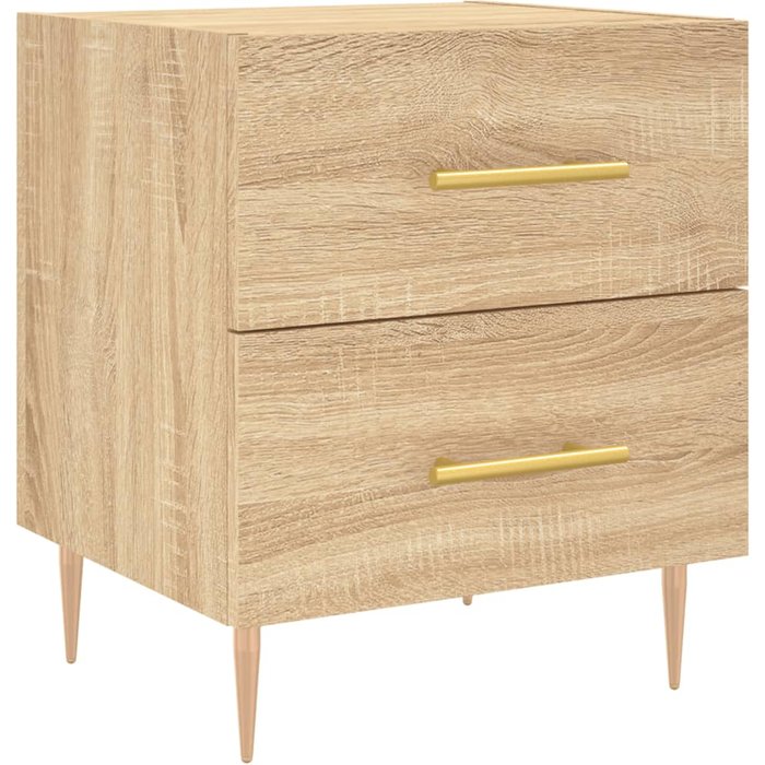 Mesita de noche madera de ingeniería roble sonoma 40x35x47,5 cm - comfortxl