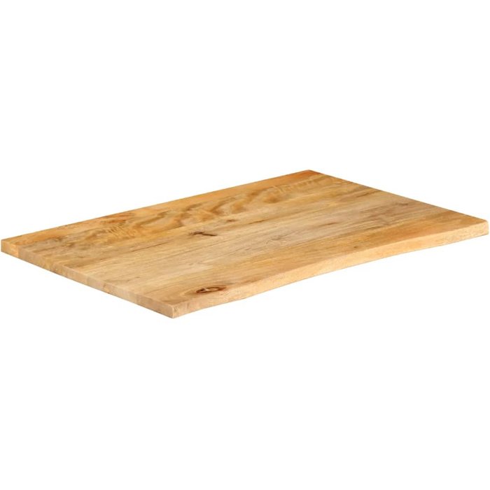 Tablero de mesa borde natural madera maciza mango 70x60x3,8 cm - comfortxl