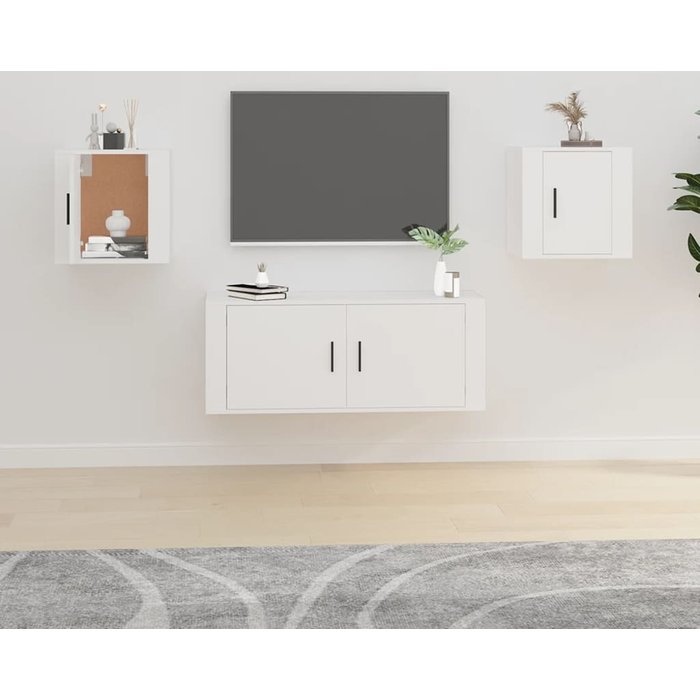 Maison exclusive - muebles para tv de pared 2 uds blanco 40x34,5x40 cm