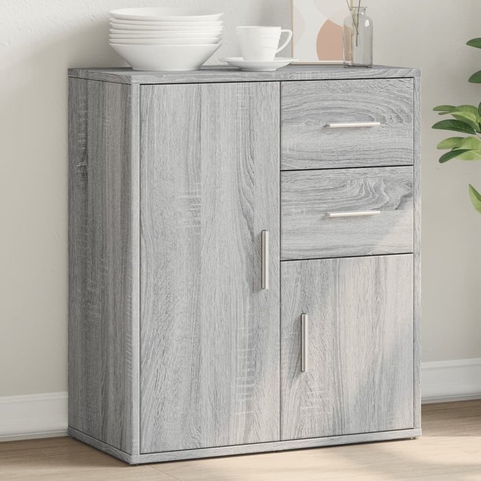 Vidaxl aparador de madera de ingeniería gris sonoma 60x31x70 cm