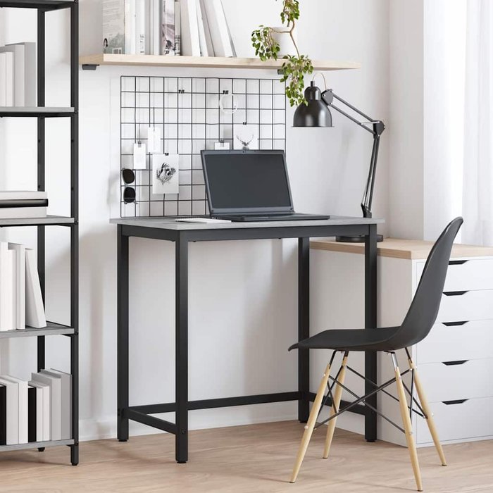 Mesa sonoma grey, 100 x 50 x 76,5 cm, madera de ingeniería y acero.