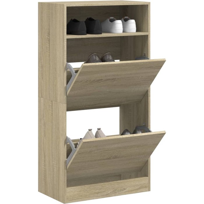 Zapatero roble sonoma 60x34x116cm madera contrachapada