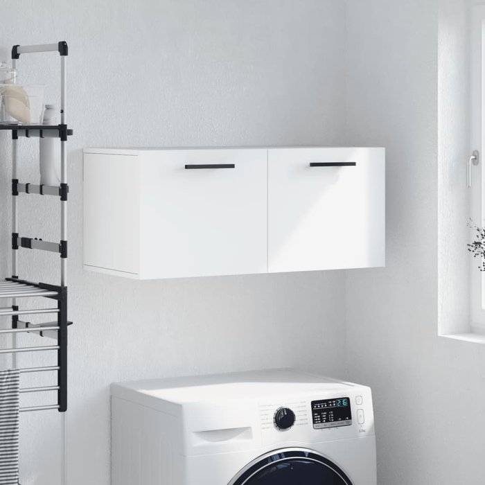 Maison exclusive - armario de pared madera de ingeniería blanco 80x36,5x35 cm