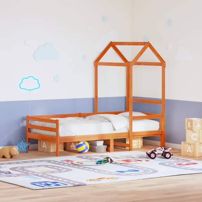 Techo para cama infantil 98x70x176,5 cm madera maciza de pino