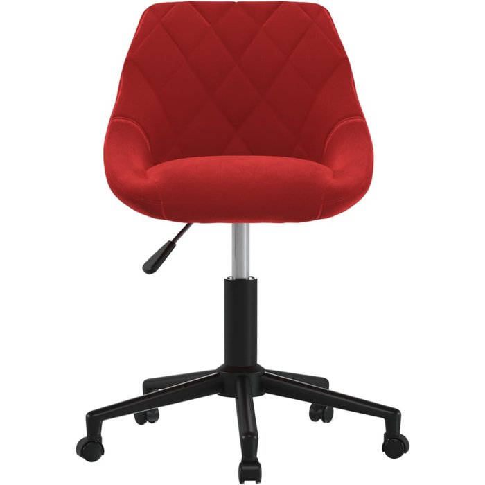 Silla de comedor giratoria de terciopelo vino tinto