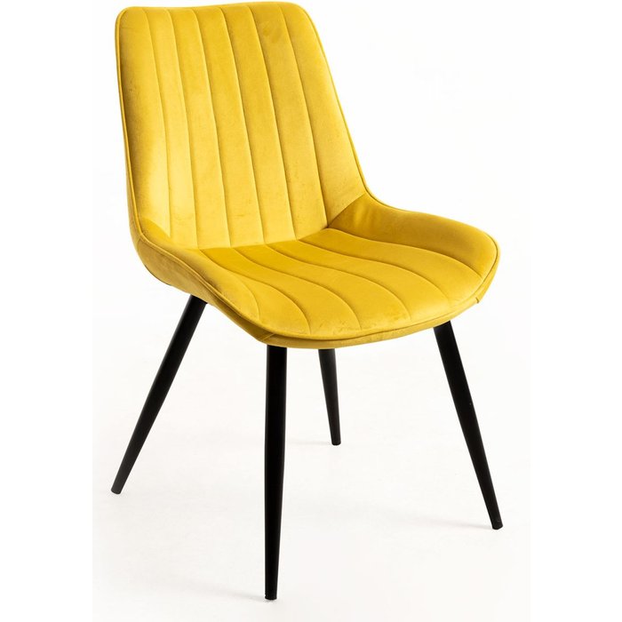 Regalos miguel - packs sillas comedor - pack 2 sillas lene terciopelo - amarillo