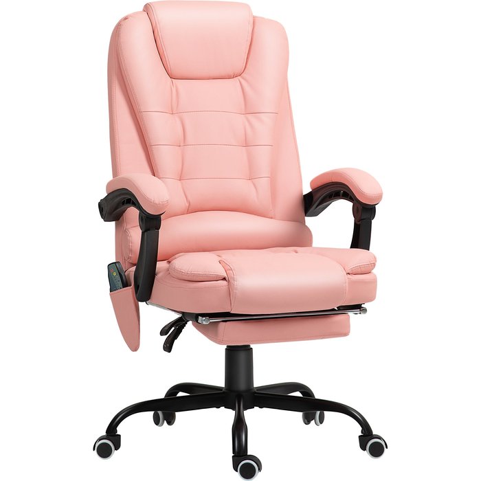 Silla de masaje vinsetto pu rosa 67x79x121 cm