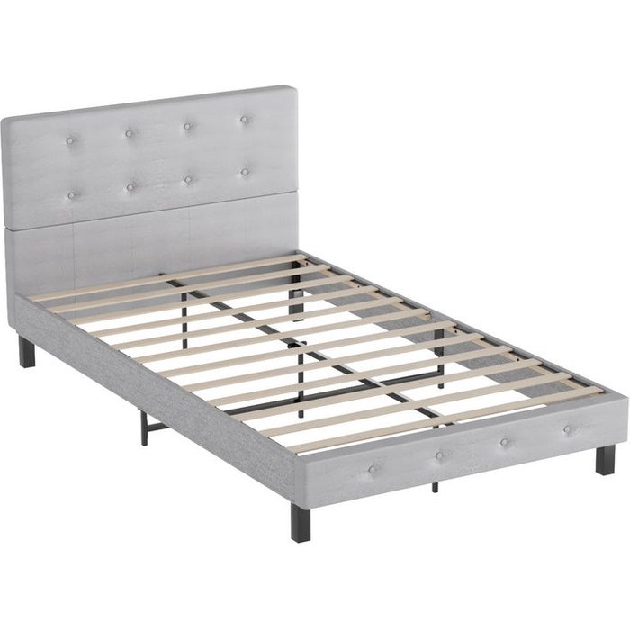 Somier lamas 120x200cm tejido gris claro