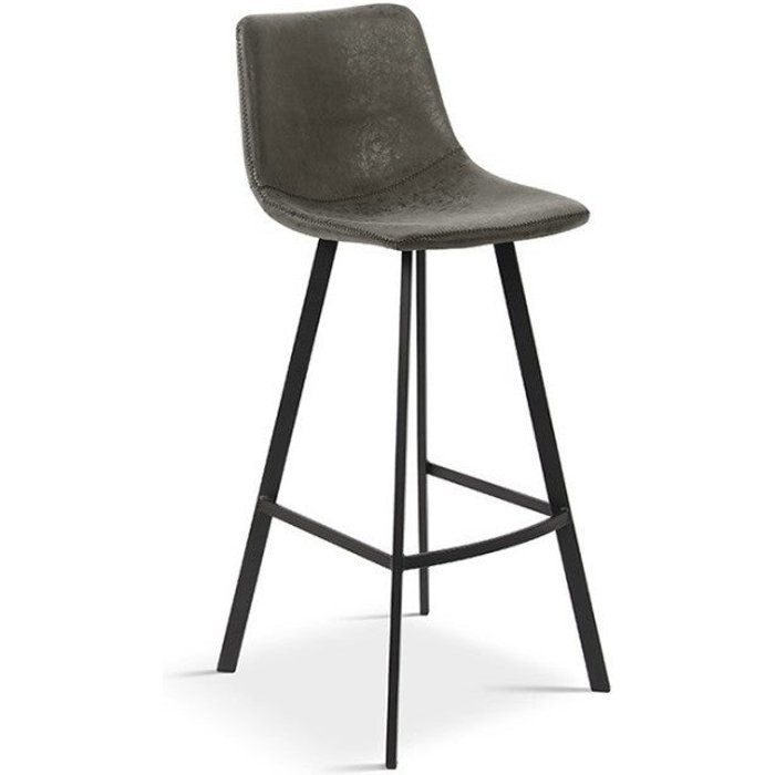 Silla de mostrador ozon – pu gris – diseño contemporáneo h98 cm
