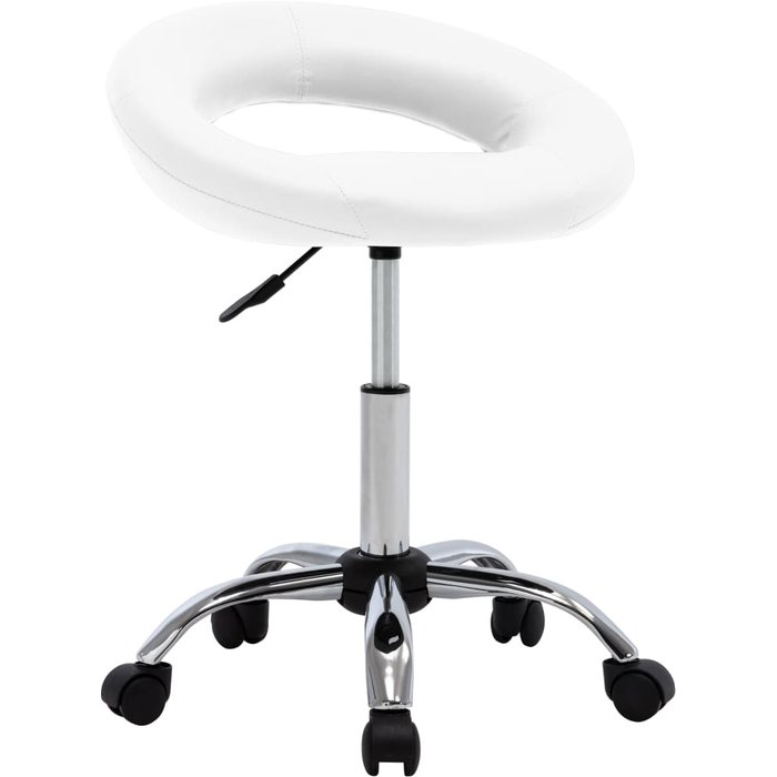 Maison exclusive - silla de comedor giratoria cuero sintético blanco