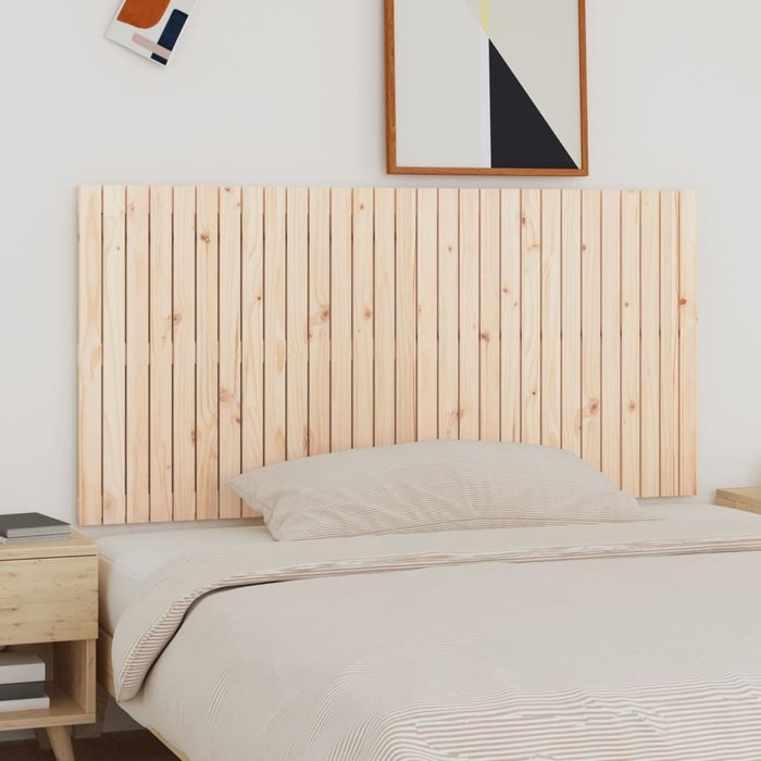 Vidaxl cabecero de cama de pared madera maciza de pino 185x3x90 cm