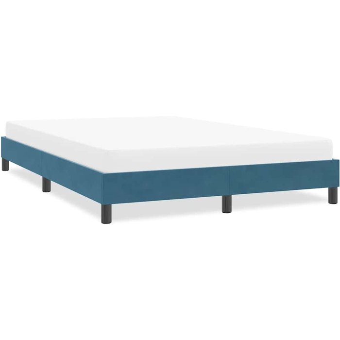 Estructura de cama sin colchón terciopelo azul oscuro 140x220cm vidaxl