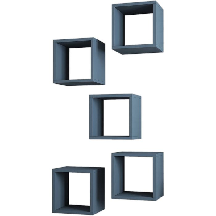 Estante de pared box azul