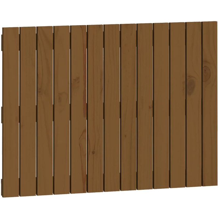 Cabecero cama pared madera maciza pino marrón miel 82,5x3x60 cm - comfortxl