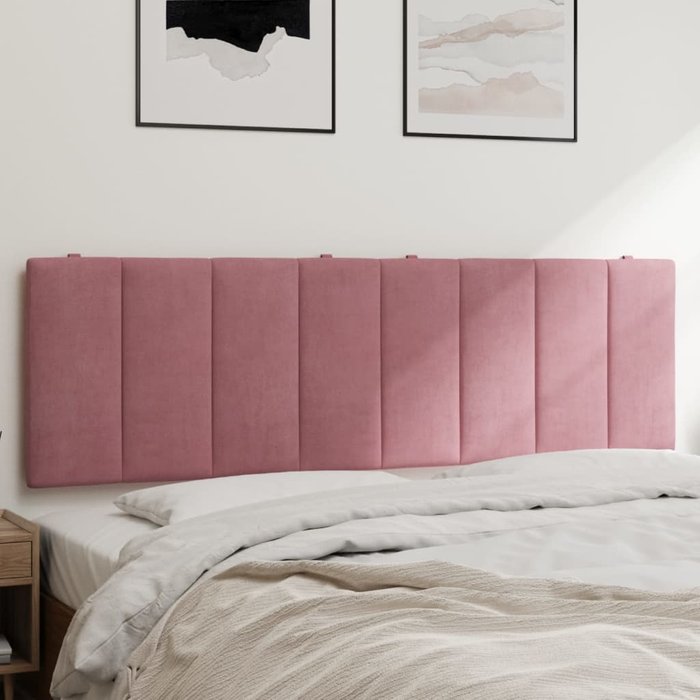 Maison exclusive - cabecero de cama acolchado hanko terciopelo rosa 160 cm