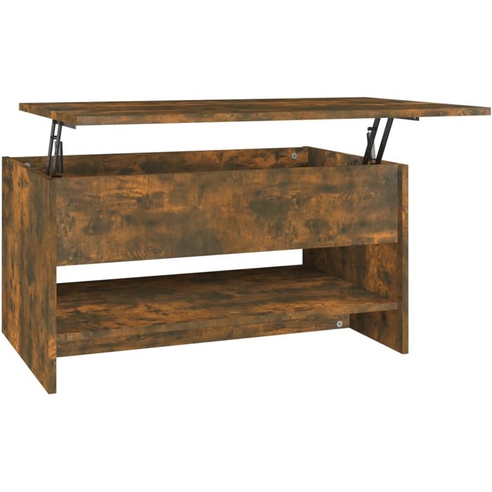 Mesa de centro madera contrachapada roble ahumado 80x50x40 cm - comfortxl