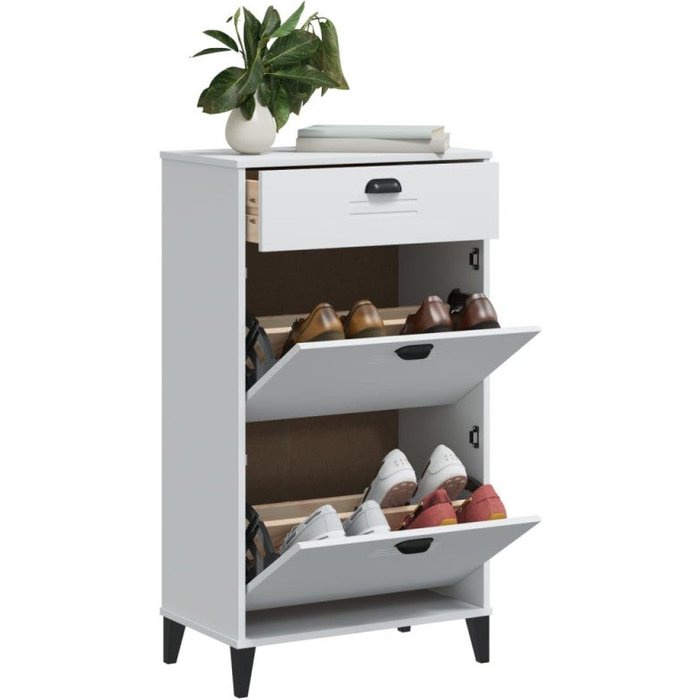 Vidaxl mueble zapatero viken madera de ingeniería blanco