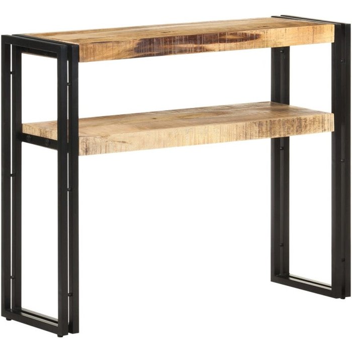 Vidaxl mesa consola de madera de mango rugosa 90x30x75 cm