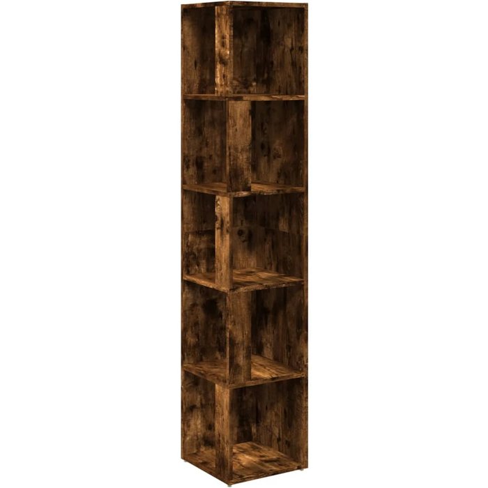 Mueble esquina madera contrachapada roble ahumado 33x33x164,5cm - comfortxl