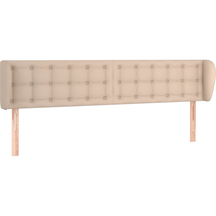 Cabecero de cuero sintético color capuchino 203x23x78/88 cm cfw33514