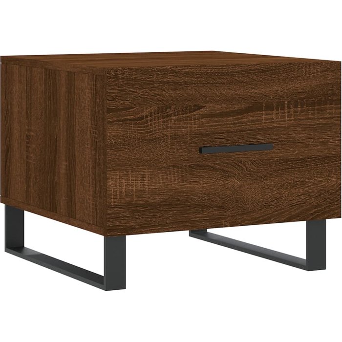 Mesa de centro de contrachapado de roble marrón 50x50x40 cm - comfortxl