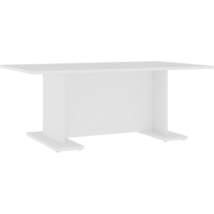 Mesa de centro de madera contrachapada blanco 103,5x60x40 cm - comfortxl