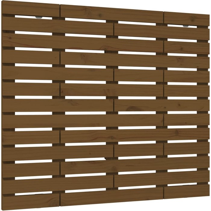 Cabecero cama pared madera maciza pino marrón miel 96x3x91,5 cm - comfortxl
