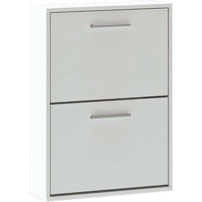 Zapatero aura 2 puertas 6 pares blanco 73x54x18 cm