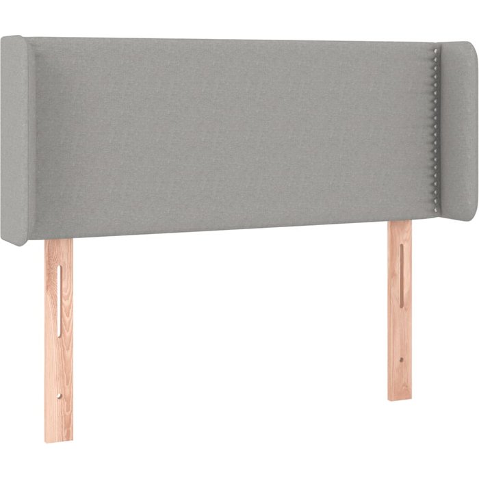 Cabecero cama - mueble cabecero de tela gris claro 93x16x78/88 cm