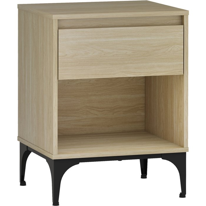 Mesa auxiliar 62 x 46 x 40 cm efecto roble claro 03_0010916