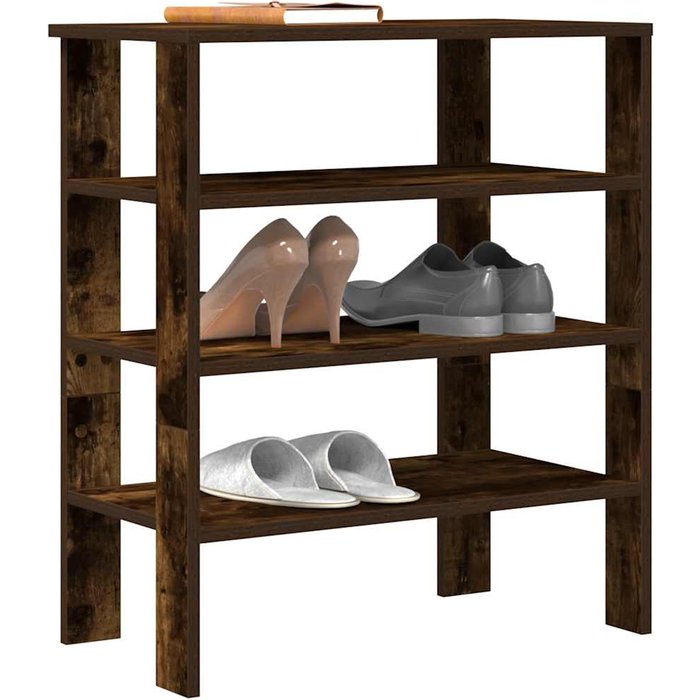 Zapatero roble ahumado 61x32x70 cm madera contrachapada