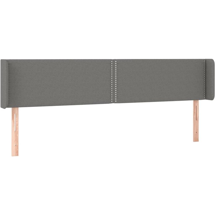 Cabecero de tela gris oscuro 163x16x78/88 cm - comfortxl