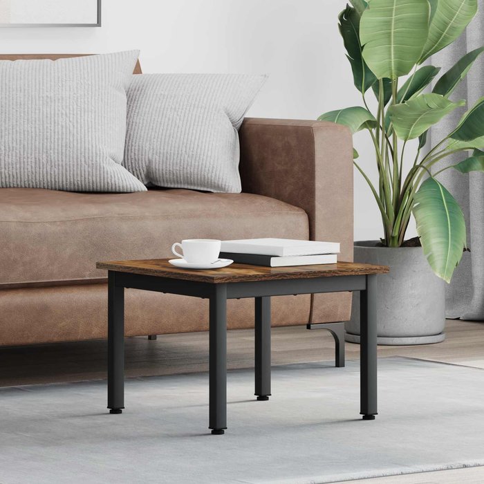 Maison exclusive - mesa de café roble humo 50 x 50 x 36 cm madera de ingeniería