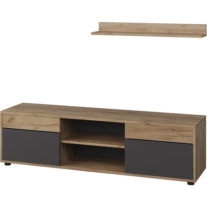 Vicco conjunto de salón berno, oro power roble/antracita, 2 partes