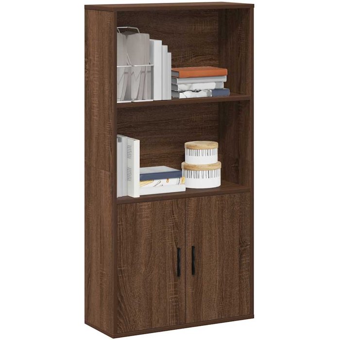 Maison exclusive - estantería de madera de ingeniería marrón roble 60x24x120 cm