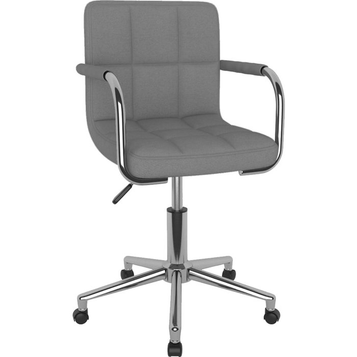 Silla giratoria de oficina/estudio tela gris claro 02_0024111