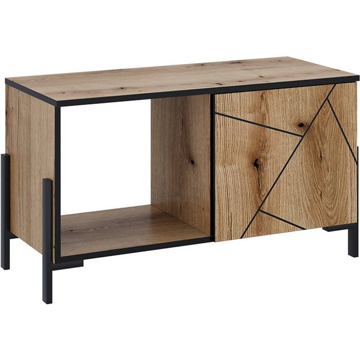 Vicco mesa de centro hatto, roble, 90 x 39.7 cm con 1 puerta