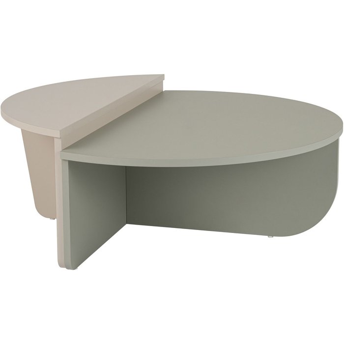 Mesa baja de madera orion 90 x 60 x 30 cm - verde ceniza