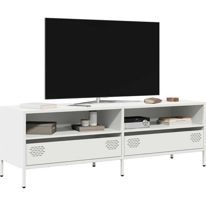 Mueble para tv acero laminado en frío blanco 135x39x43,5 cm