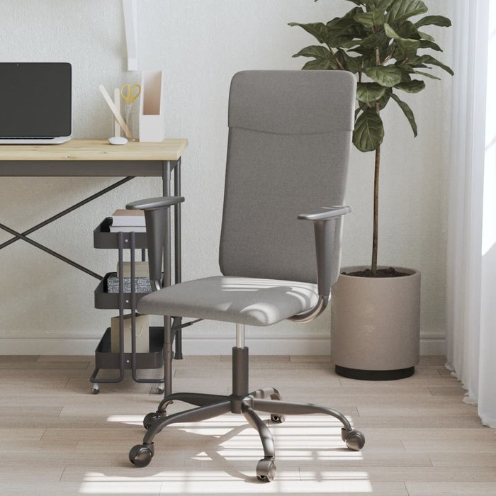 Silla de oficina altura ajustable tela gris oscuro — comfortxl
