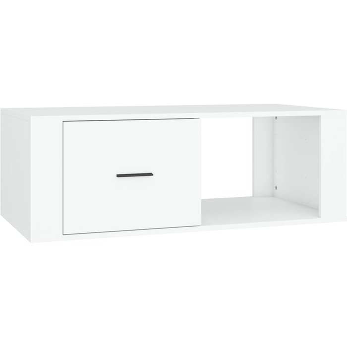 Mesa de centro madera contrachapada blanco 100x50,5x35 cm - comfortxl