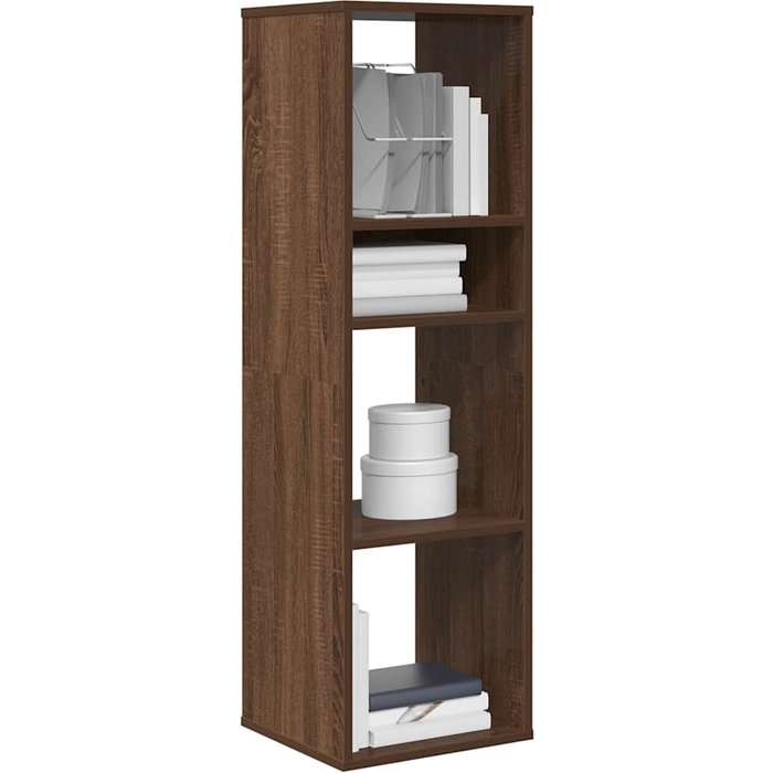 Librería de roble marrón 34x31x112 cm madera de ingeniería