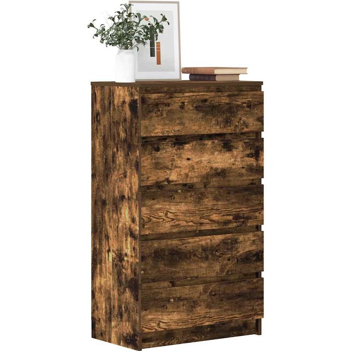 Maison exclusive - cómoda de madera contrachapada roble ahumado 60x36x103 cm