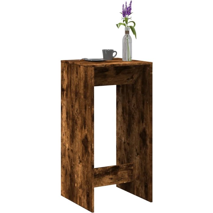 Mesa alta roble ahumado 51x50x103,5 cm madera contrachapada