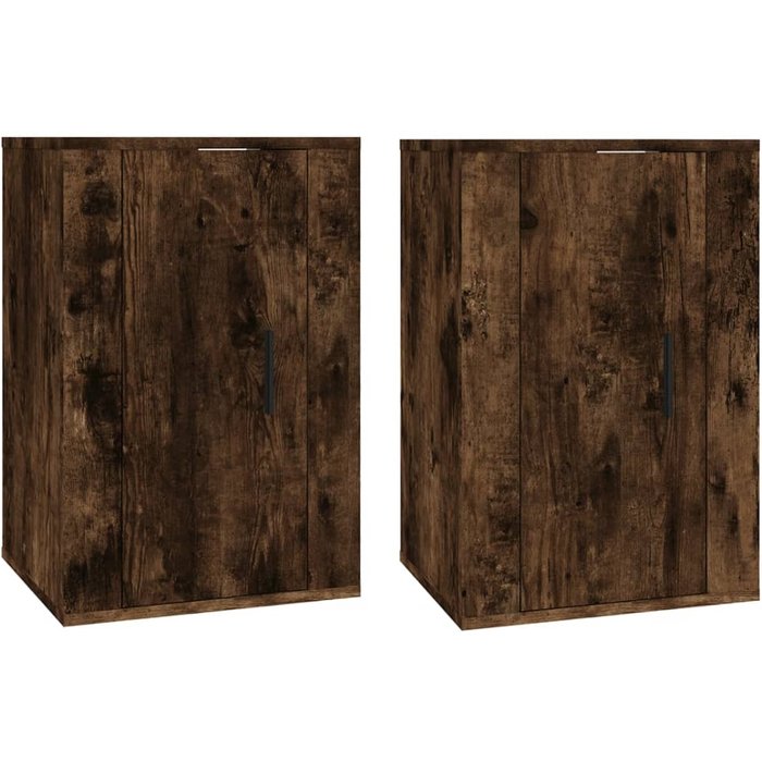 Muebles tv de pared 2 uds roble ahumado 40x34,5x60 cm