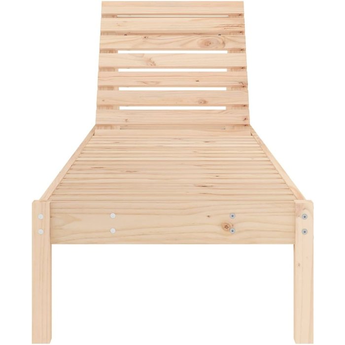 Tumbona madera maciza de pino 199,5x60x74 cm